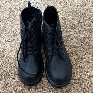 Steve Madden Kids Black Combat Boots
